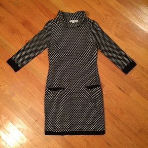 Boden Dress w/ Front Pockets and Mock Turtle Neck